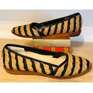 Eric Javits Black and Tan Flats
